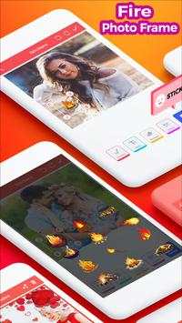 Fire Text Photo Frame Insta DP screenshot 1