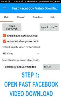 Fast Facebook Video Downloader screenshot 1