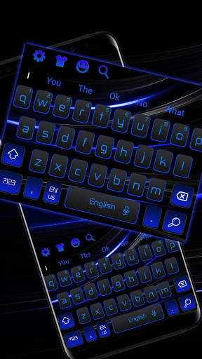 Cool Black Blue Keyboard Theme screenshot 1