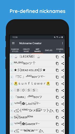 Nickname Creator For FF screenshot 3