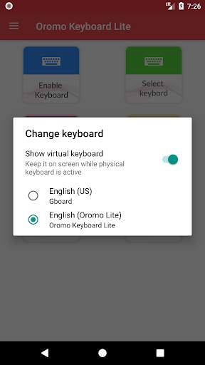 Oromo Keyboard Lite screenshot 2