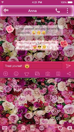 Rose Flower Emoji Keyboard screenshot 7