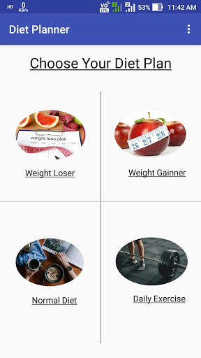 Diet Planner and Daily Exercise screenshot 1