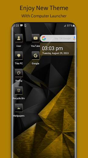 Black Gold Theme for Launcher screenshot 1
