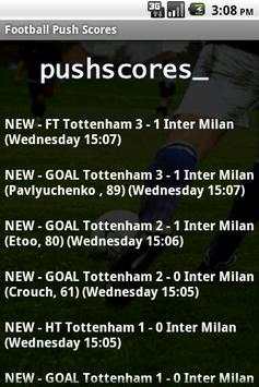 Football Push Scores Lite screenshot 2