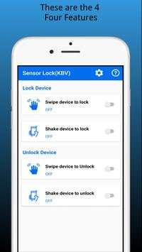 Shake to lock and shake to unlock mobile screen screenshot 1