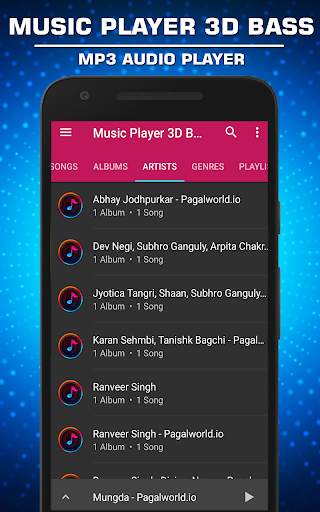 Music Player 3D Bass Mp3 Audio Player screenshot 3