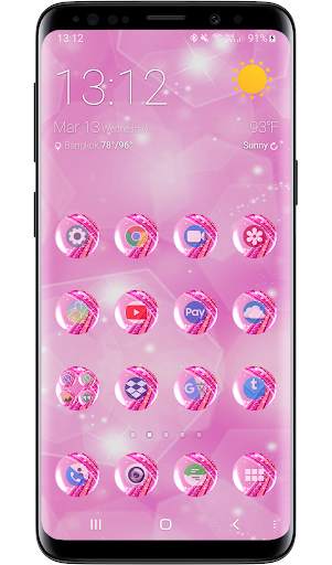 Launcher Theme - Sparkling Pink Glitter Icon Pack screenshot 1