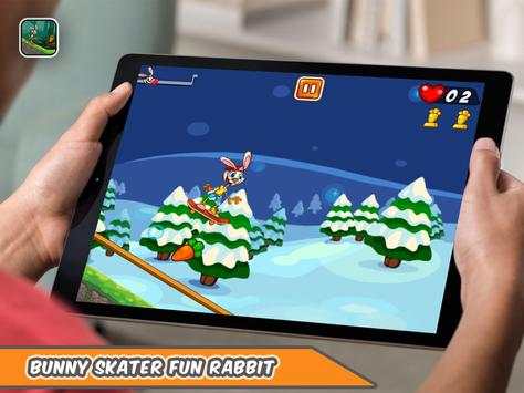 Funny Bunny Skater Run screenshot 3