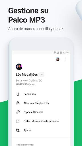 Gestor para Artistas de Palco MP3 screenshot 1