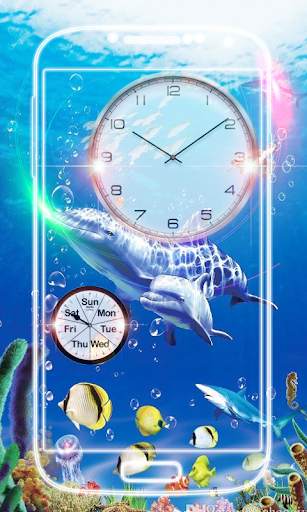 Aquarium Clock live wallpaper screenshot 4