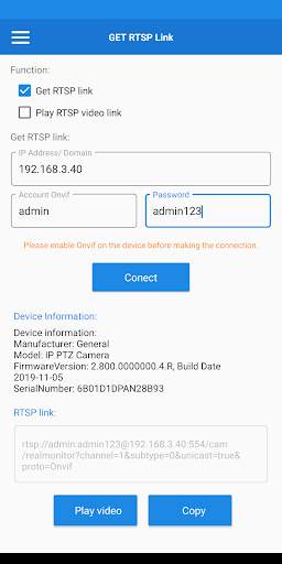 GET RTSP Camera - Free screenshot 1