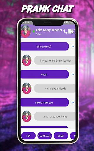 Fake video Scary Teacher - Fake Call Simulation screenshot 4