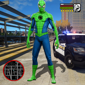 Super Amazing Green Spider Rope Hero Miami Gang icon