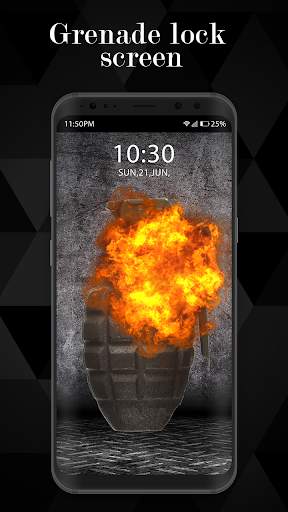 Hand Grenade Lock Screen 2018 3 تصوير الشاشة