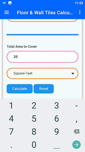 Floor & Wall Tiles Calculator скриншот 3
