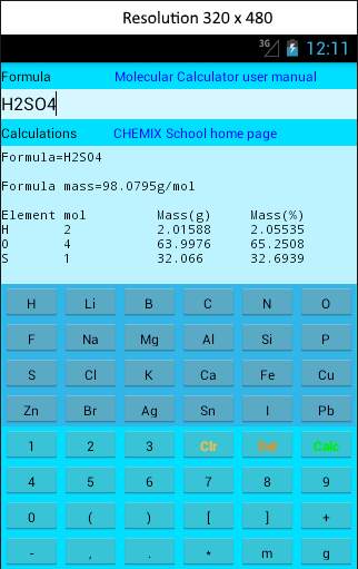 Molecular Calculator Lite screenshot 3