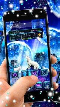 Wolf Galaxy 3D Glass Tech Theme🐺 screenshot 2