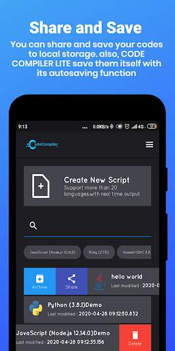 CODE COMPILER LITE screenshot 5
