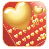 Golden Heart Love Keyboard on 9Apps