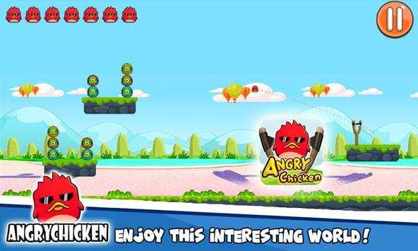 Angry Chicken Knock Down - Hungry Birds Slingshot स्क्रीनशॉट 8