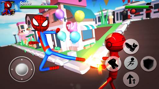 Stick Teen Age Boy vs SuperHero : Streetfight screenshot 4