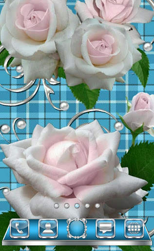 White Roses Go Launcher theme screenshot 1
