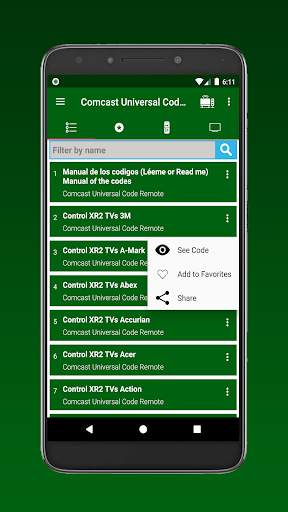 Códigos universales para Comcast (Smart control) screenshot 1