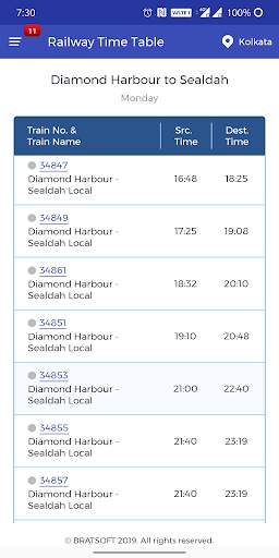 RTT Kolkata: Offline Rail Time screenshot 5