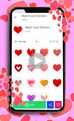 💞WAStickerApp Animated Love Stickers for WhatsApp screenshot 7
