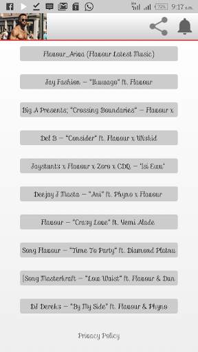Flavour Songs (Newest 10), Flavour Latest Music screenshot 1