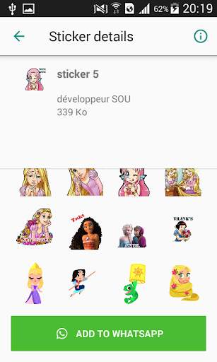 Girls princess Stickers for whatsapp screenshot 2