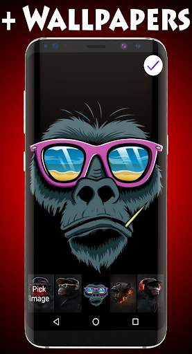 Monkey Lock Screen & Wallpaper स्क्रीनशॉट 3