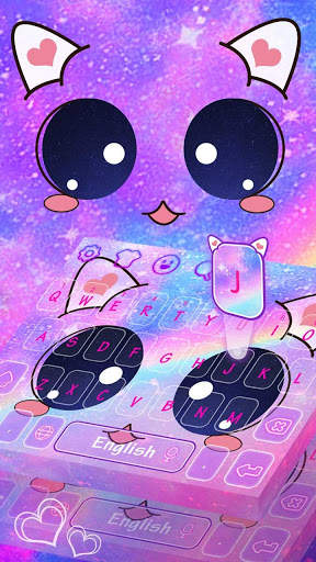 Galaxy Kitty Emoji Keyboard screenshot 2