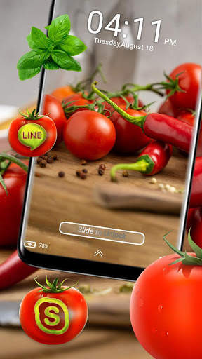 Chili Tomato Launcher Theme screenshot 4