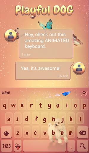 Playful Dog Animated Keyboard   Live Wallpaper screenshot 3