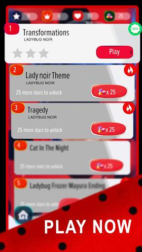 Piano Ladybug Noir Tiles screenshot 5