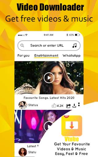 Vtube All video downloader - HD video player app screenshot 1