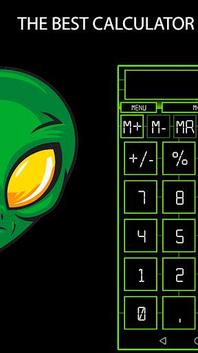 Free Calculator - Green Alien Calc screenshot 1