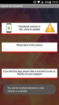 Update Check for Facebook screenshot 1