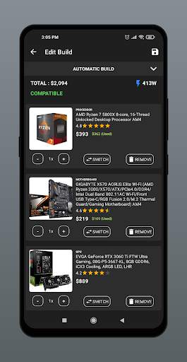 PC Builder: Part Picker screenshot 1