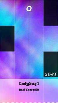Piano Ladybug Noir Tiles screenshot 2