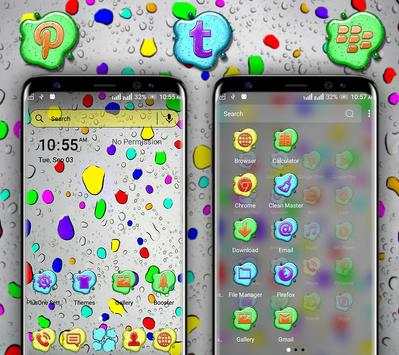 Color Water Drops Launcher Theme screenshot 3