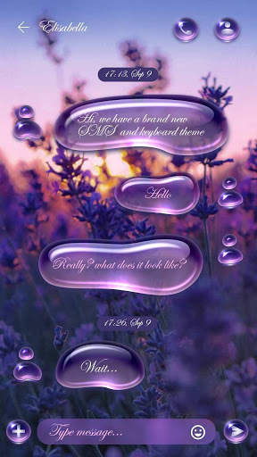 GO SMS LAVENDER THEME screenshot 3