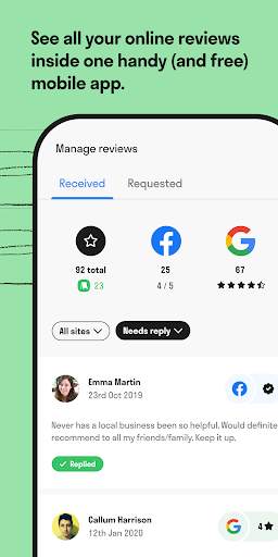 Chalkboard: Customer Reviews for Google, Facebook screenshot 3