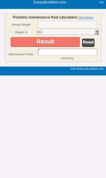 Maintenance Fluid Calculator screenshot 1