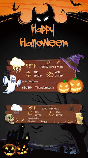 Happy Halloween Weather Widget screenshot 2
