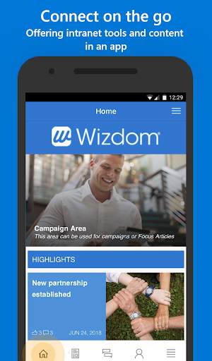 Wizdom Mobile App 1 تصوير الشاشة