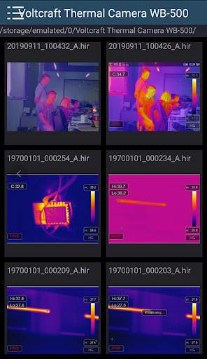 Thermal camera screenshot 2