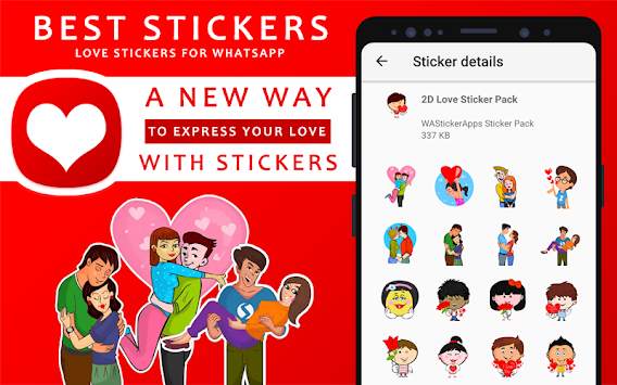 Love Stickers ❤ WAStickerApps download Love Emojis screenshot 1